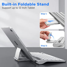 Load image into Gallery viewer, Gigapower Multi-Device Universal Bluetooth Keyboard with Foldable Stand
